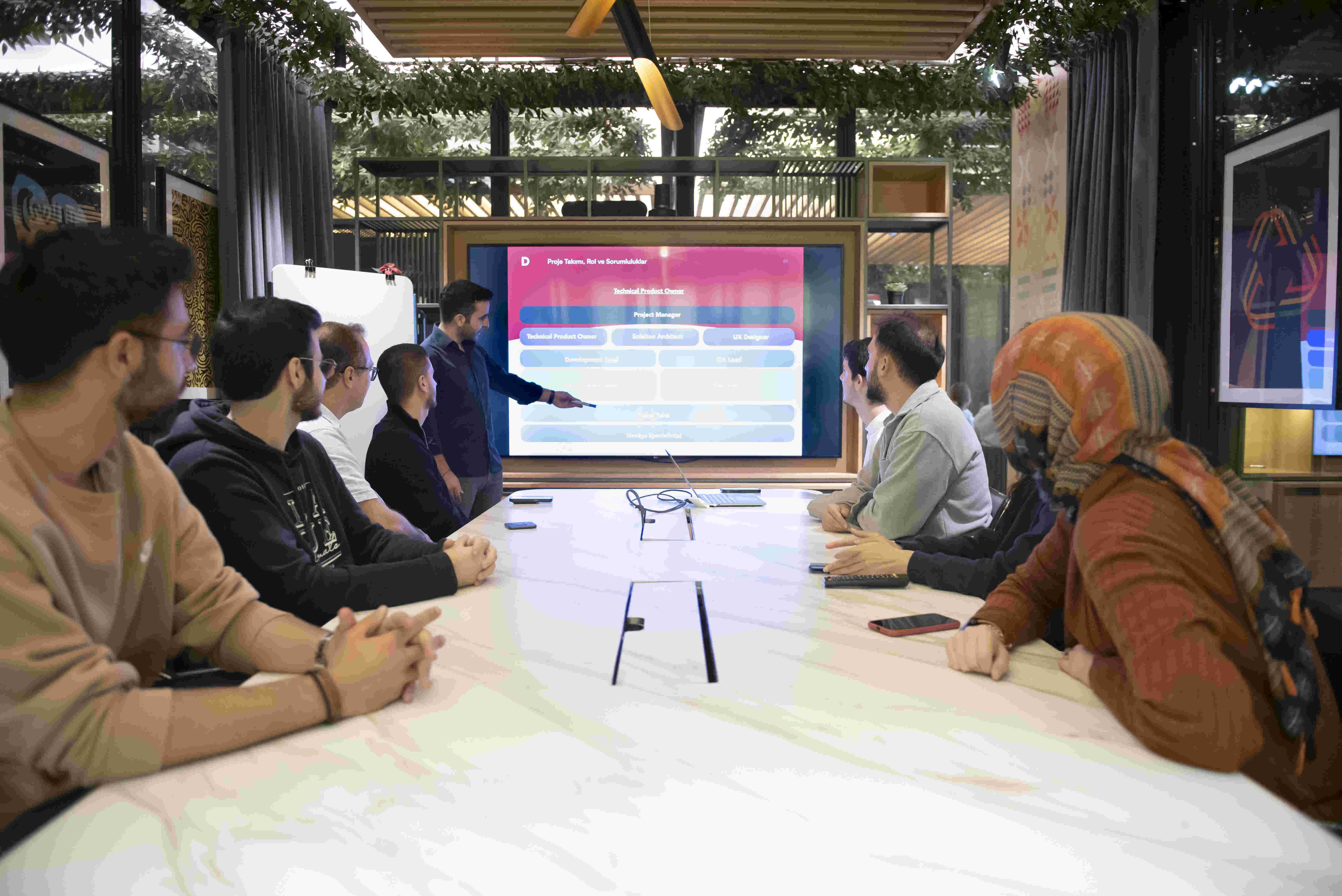 Technical presentation with full team